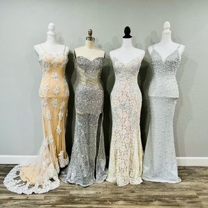 Vintage Rhinestone Beaded Gowns